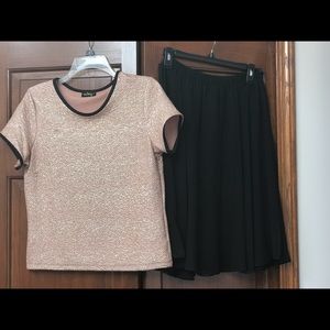 Chiffon short skirt large has elastic waste